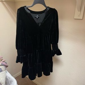 Black felt dress